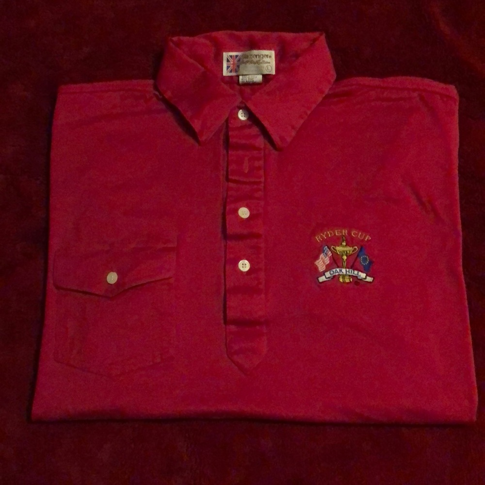 Large Slazenger Golf Shirt - Red- Ryder Cup